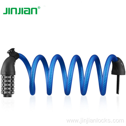 PVC steel spiral matte cable combination lock bike